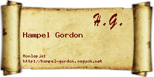 Hampel Gordon névjegykártya